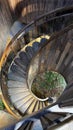 Spiral wooden stairs